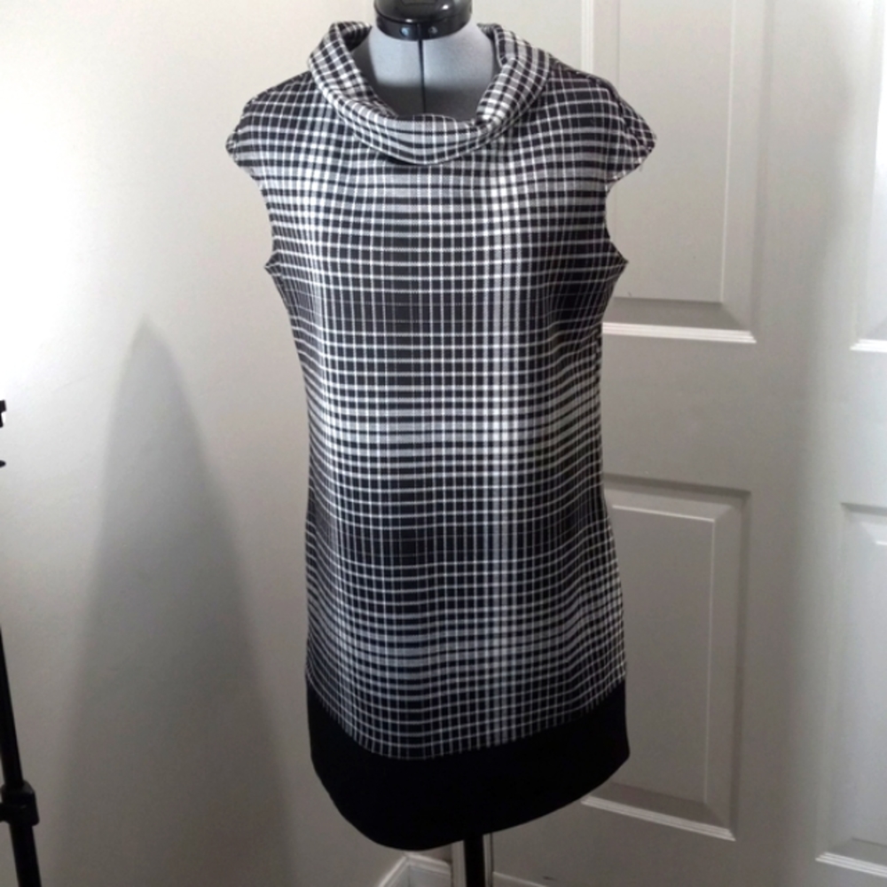 Express Sz L Blk/white Checked  Shift